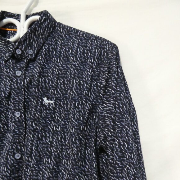 MODERN AMUSEMENT | medium | Stylish Dark Blue Patterned Shirt | Chest Pocket - Picture 5 of 16
